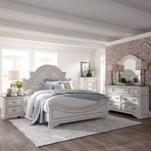 Liberty Magnolia Manor King Panel Bedroom Set – Antique Elegance Collection – Sale Price: $3999.00 + delivery